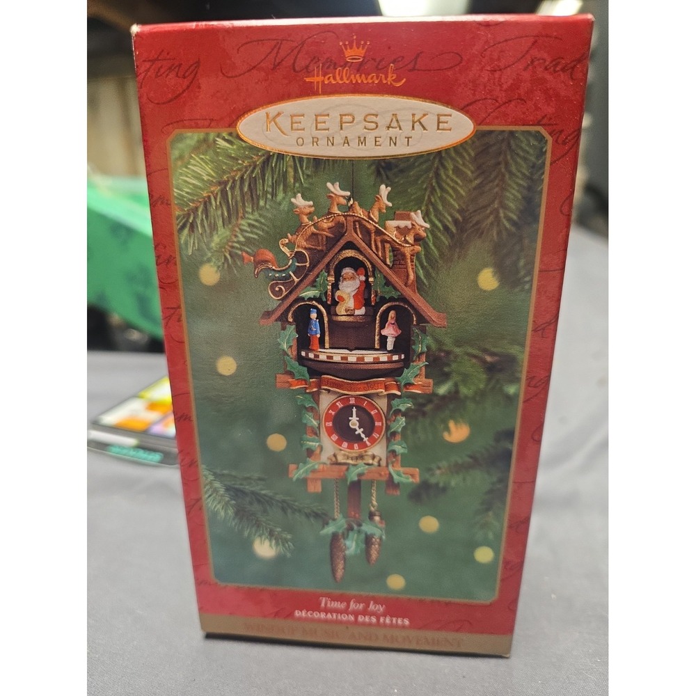 Hallmark Time For Joy Windup Keepsake Ornament Music Movement 2000 Cuckoo Clock